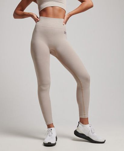 Women's Sport Core Seamless Tight Leggings Beige / Chateau Gray - Size: 10-12 - Superdry - Modalova