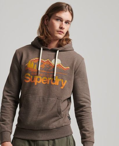 Men's Great Outdoors Hoodie Brown / Gingerbread Brown Marl - Size: S - Superdry - Modalova