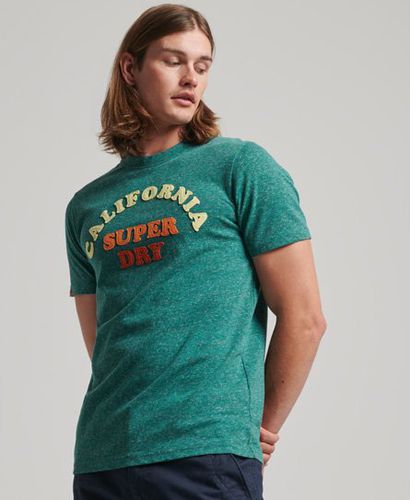 Men's Great Outdoors Applique T-Shirt Turquoise / Turquoise Snowy - Size: S - Superdry - Modalova