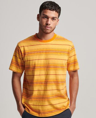 Men's Vintage Textured Stripe T-Shirt / Golden Stripe - Size: M - Superdry - Modalova