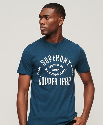 Men's Men's Classic Cotton Vintage Copper Label T-Shirt, Blue Organic, Size: S - Superdry - Modalova