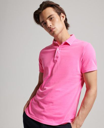 Men's Jersey Polo Shirt Pink / Pink Glow - Size: M - Superdry - Modalova
