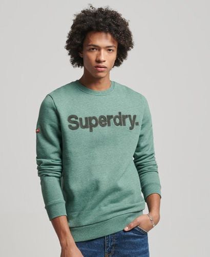 Men's Core Logo Classic Crew Sweatshirt Khaki / Portland Green Grit - Size: XL - Superdry - Modalova