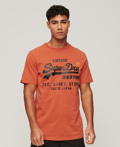 Men's Vintage Logo Store Classic T-Shirt Orange / Havana Orange - Size: Xxl - Superdry - Modalova