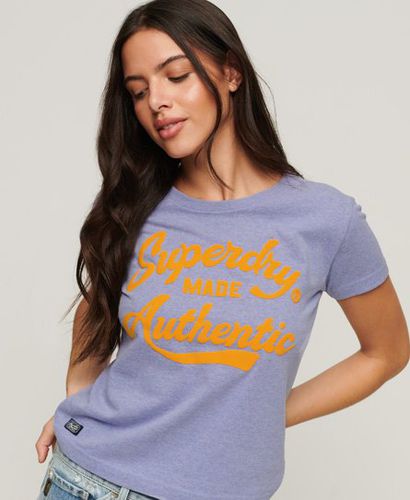 Women's Archive Neon Graphic T-Shirt / Violet Marl - Size: 10 - Superdry - Modalova