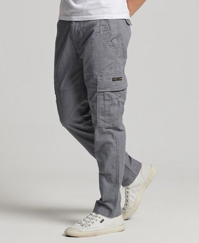 Men's Organic Cotton Core Cargo Pants Grey / Naval Grey - Size: 29/32 - Superdry - Modalova