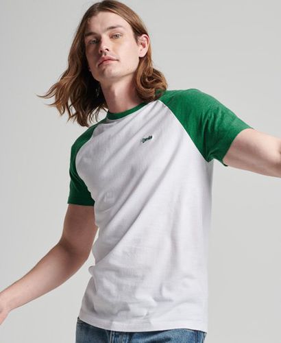 Men's Essential Baseball-T-Shirt aus Bio-Baumwolle mit Logo - Größe: M - Superdry - Modalova
