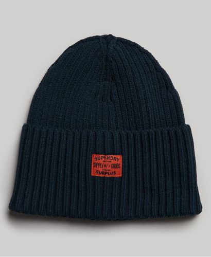 Women's Workwear Knitted Beanie Navy / Eclipse Navy - Size: 1SIZE - Superdry - Modalova