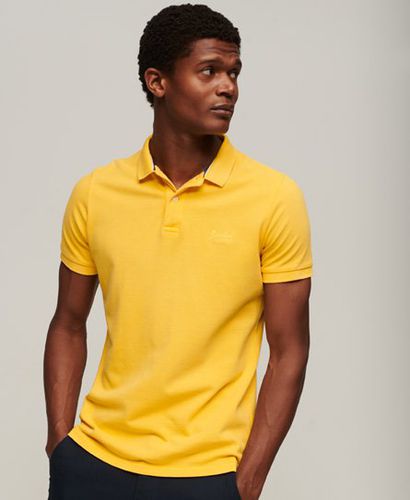 Men's Destroyed Polo Shirt Yellow / Springs Yellow - Size: L - Superdry - Modalova