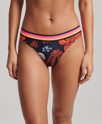 Women's Vintage Logo Recycled Bikini Briefs / Hibiscus Pop Coral - Size: 10 - Superdry - Modalova