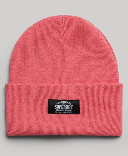 Women's Classic Knitted Beanie Pink / Camping Pink Marl - Size: 1SIZE - Superdry - Modalova