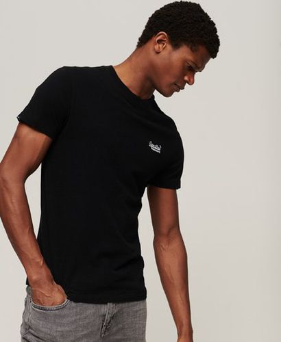Men's Organic Cotton Essential Logo T-Shirt Black / Black/white - Size: S - Superdry - Modalova