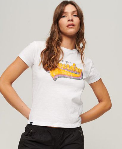 Women's 90er Jahre T-Shirt mit Regenbogenmotiv - Größe: 44 - Superdry - Modalova