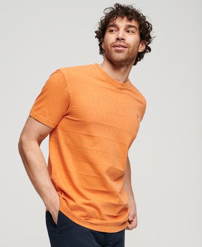 Men's Organic Cotton Vintage Texture T-Shirt Orange / Sun Baked Orange - Size: S - Superdry - Modalova