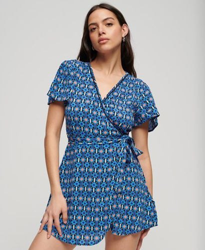 Women's Vintage Mini Wrap Dress, Blue, Size: 12 - Superdry - Modalova