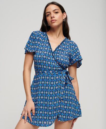 Women's Vintage Mini Wrap Dress, Blue, Size: 8 - Superdry - Modalova
