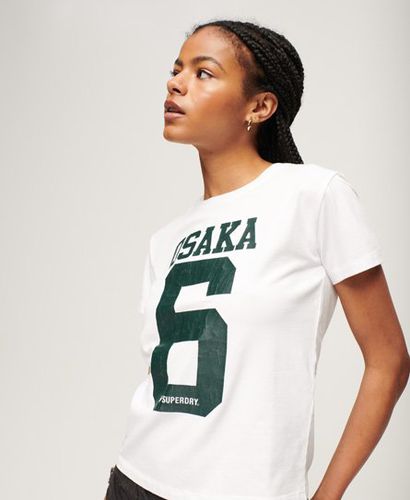Women's Tailliertes Osaka Kurzarm-T-Shirt mit Grafik - Größe: 36 - Superdry - Modalova