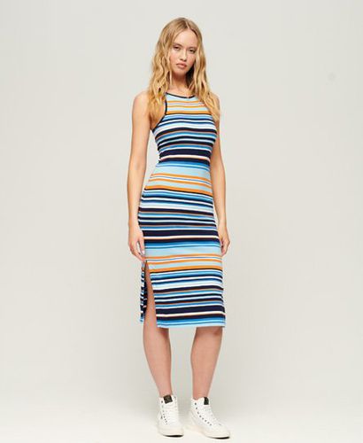 Women's Jersey Stripe Cami Midi Dress / Calm Stripe - Size: 12 - Superdry - Modalova