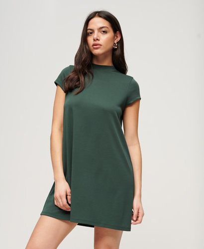 Women's Short Sleeve A-line Mini Dress Green / Forest Green - Size: 8 - Superdry - Modalova