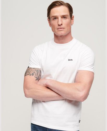 Men's Organic Cotton Essential Small Logo T-Shirt White / Optic/optic - Size: Xxl - Superdry - Modalova