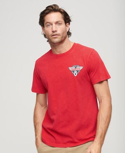 Men's Vintage Americana Graphic T-Shirt Red / Soda Pop Red - Size: S - Superdry - Modalova