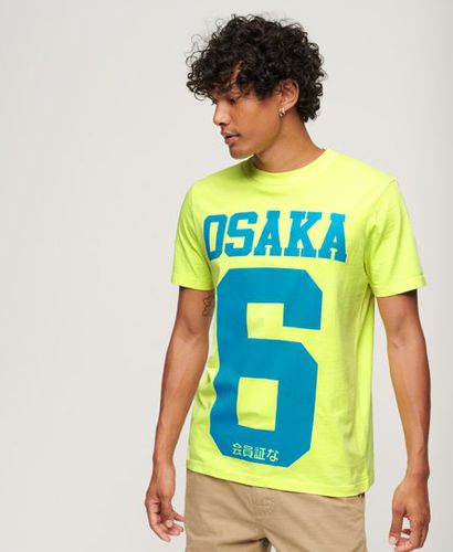 Men's Osaka Neon Graphic T-Shirt Green / Fluoro Lime - Size: M - Superdry - Modalova
