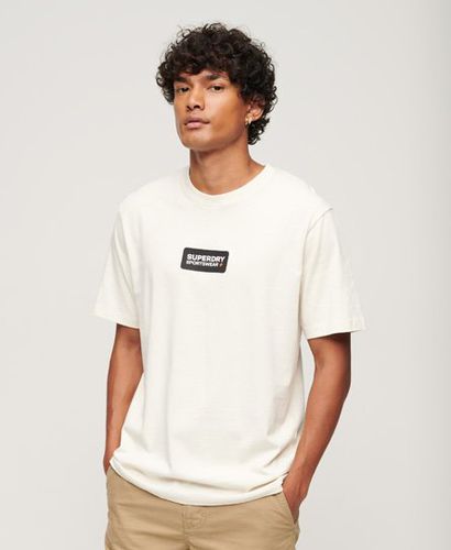 Men's Code Tech Graphic Loose T-Shirt Cream / Nordic Bone Grey - Size: XL - Superdry - Modalova