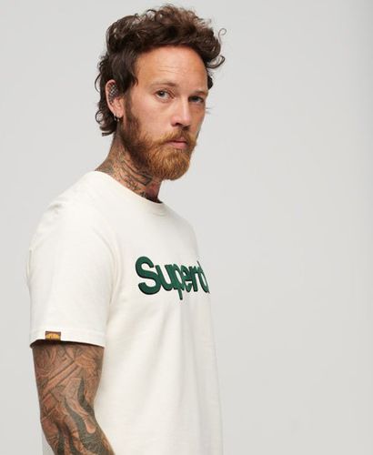 Men's Core Logo Classic T-Shirt / Oatmeal White - Size: XL - Superdry - Modalova