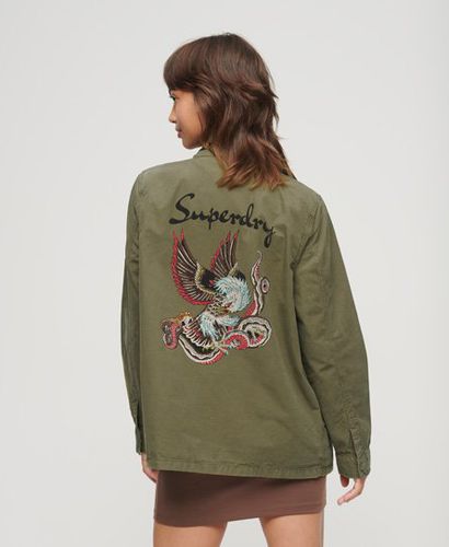 Women's Classic Embellished St Tropez M65 Military Jacket, and , Size: 10 - Superdry - Modalova