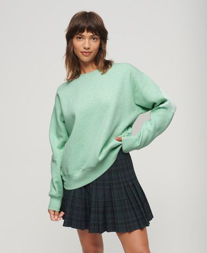Women's Essential Logo Relaxed Fit Sweatshirt Green / Minted Green Marl - Size: 10 - Superdry - Modalova