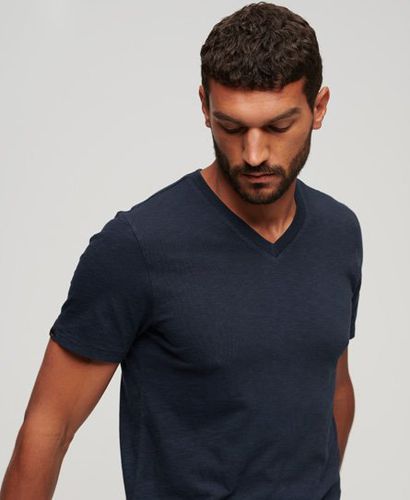 Men's Strukturiertes T-Shirt mit V-Ausschnitt - Größe: L - Superdry - Modalova