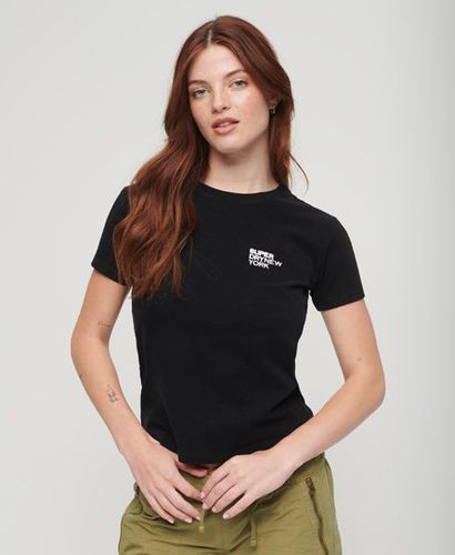 Women's Sport Luxe Logo Fitted Cropped T-Shirt - Size: 10 - Superdry - Modalova