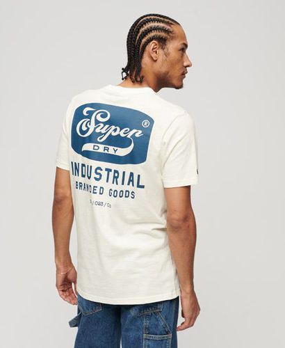 Men's Workwear Scripted Graphic T-Shirt / New Chalk White Slub - Size: Xxl - Superdry - Modalova