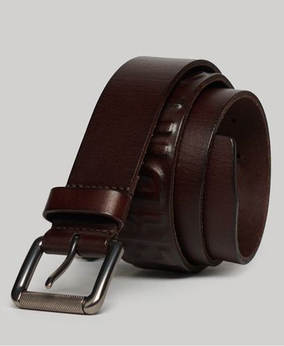 Men's Vintage Branded Belt Brown / Deep Brown Embossed - Size: L - Superdry - Modalova