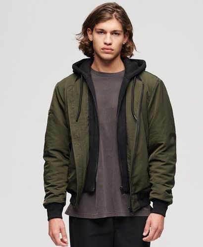 Men's Military Hooded MA1 Jacket Green / Surplus Goods Olive - Size: L - Superdry - Modalova