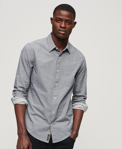 Men's Cotton Twill Long Sleeve Shirt / Insignia - Size: Xxl - Superdry - Modalova