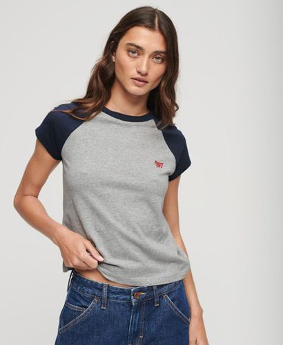 Damen und Essential Raglan-T-Shirt aus Bio-Baumwolle mit Logo Farbblock, Größe: 42 - Superdry - Modalova
