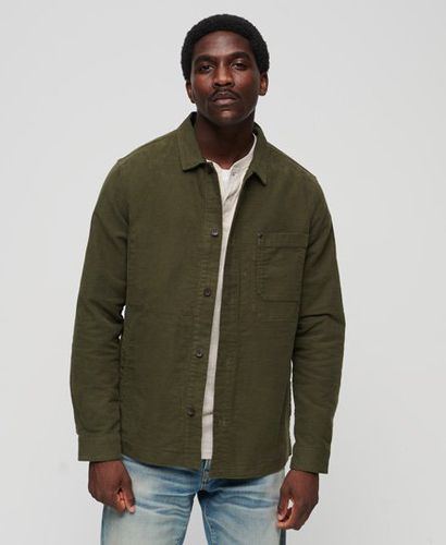 Superdry Mens X Ringspun Journey Overshirt Chive Green Size S at   Men's Clothing store