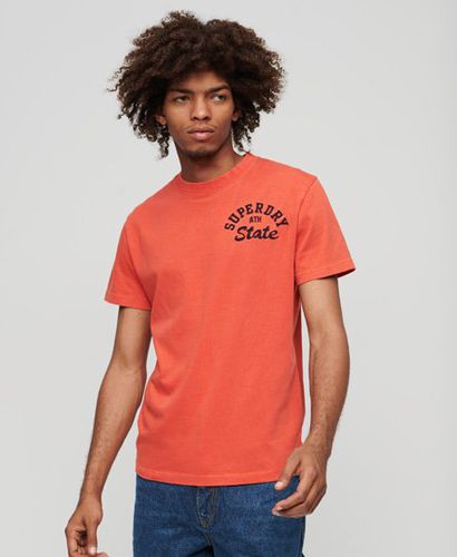 Men's Embroidered Superstate Athletic Logo T-Shirt Red / Americana Red - Size: M - Superdry - Modalova