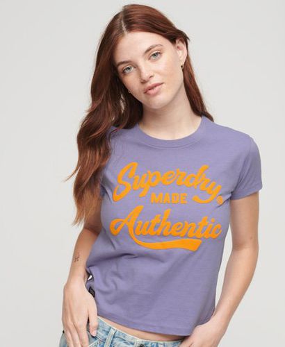 Damen Archive T-Shirt mit Neonfarbener Grafik - Größe: 42 - Superdry - Modalova