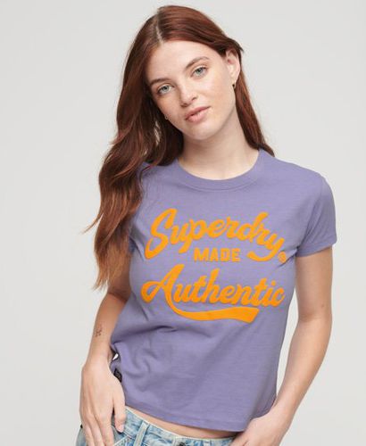 Women's Archive Neon Graphic T-Shirt Purple / Violet Marl - Size: 14 - Superdry - Modalova