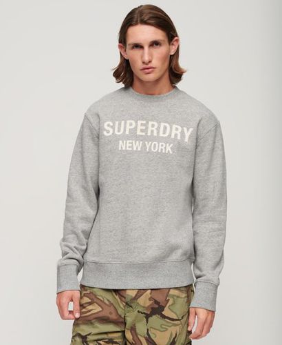 Men's Luxury Sport Loose Fit Crew Sweatshirt / Athletic Marl - Size: XL - Superdry - Modalova