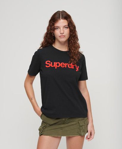 Women's Core Neon Logo T-Shirt Black - Size: 10 - Superdry - Modalova