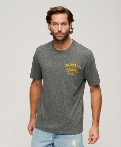 Men's Mens Classic Workwear Chest Graphic T-Shirt, Dark Grey, Size: S - Superdry - Modalova