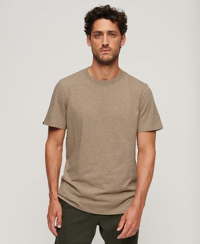 Men's Crew Neck Slub Short Sleeve T-Shirt Brown / Sand Beige Grit - Size: Xxl - Superdry - Modalova