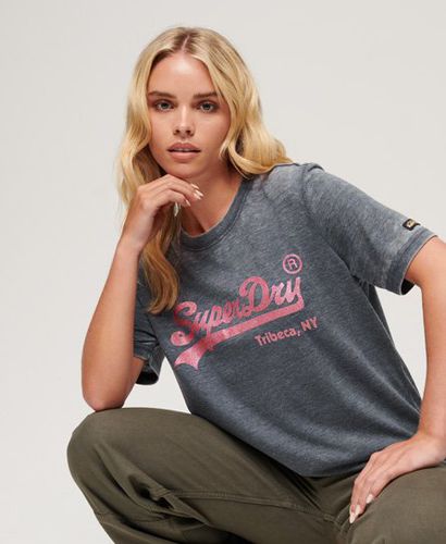 Women's Embellished Vintage Logo T-Shirt Navy / Eclipse Navy - Size: 10 - Superdry - Modalova