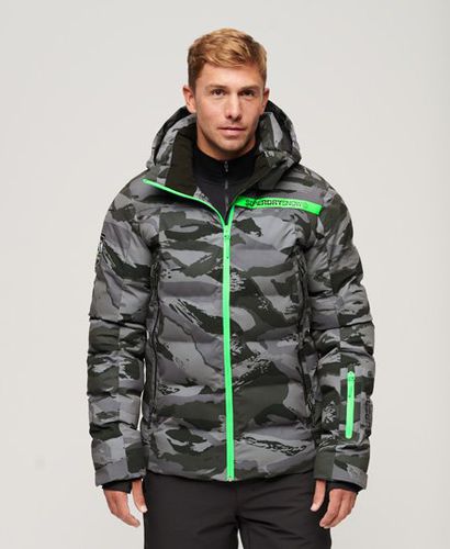 Men's Sport Ski Radar Pro Puffer Jacket Dark Grey / Dark Grey Tiger Camo - Size: L - Superdry - Modalova