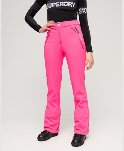 Women's Sport Ski Softshell Slim Trousers Pink / Hyper Magenta Pink - Size: 10 - Superdry - Modalova