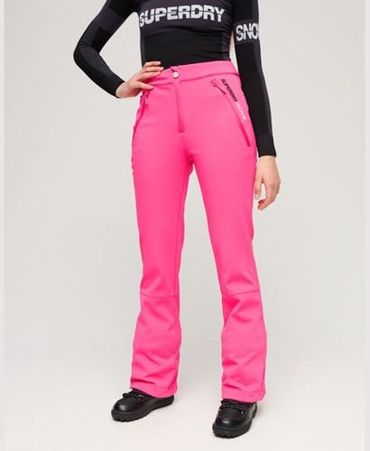 Women's Sport Ski Softshell Slim Trousers Pink / Hyper Magenta Pink - Size: 12 - Superdry - Modalova