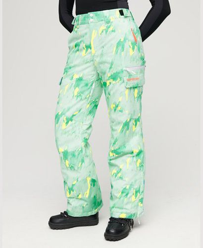 Women's Sport Ultimate Rescue Ski Trousers / Abstract Teal Lime - Size: 10 - Superdry - Modalova